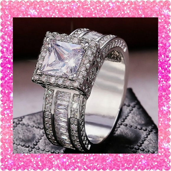 💕💕JUST IN💕💕14K White Gold Filled Sapphire - Picture 3 of 5